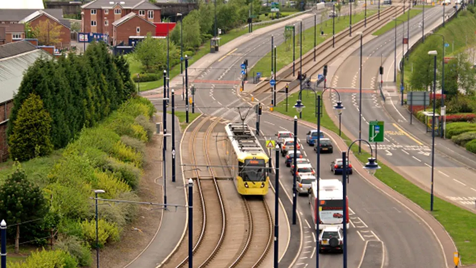 Manchester destination photo: Metrolink Tram on Lord Sheldon Way, 4479802 David Dixon