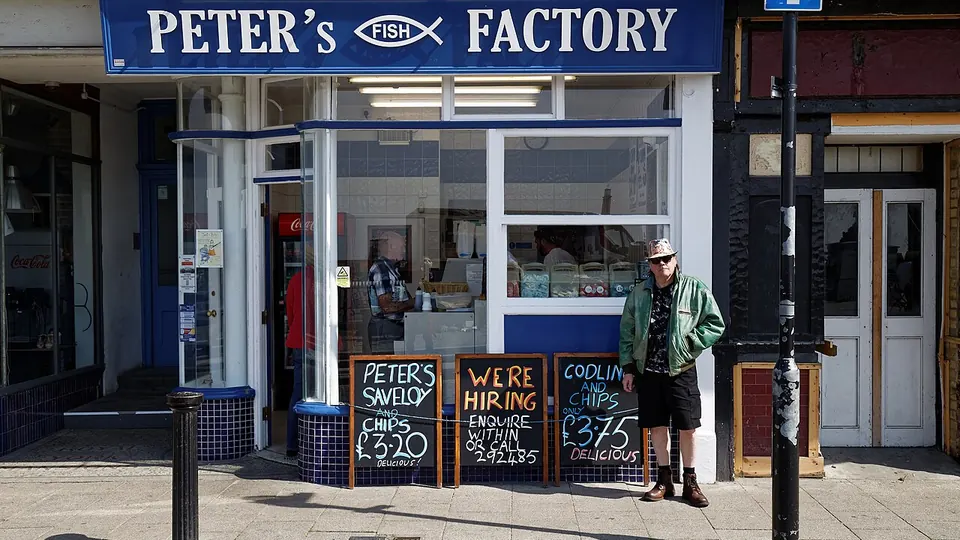 Margate destination photo: Fish & chip café and shop at Margate Kent England