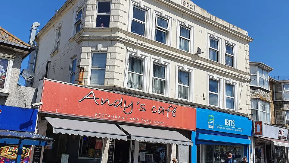 Newquay, Cornwall destination photo: Andy's Cafe, East Street, Newquay, Cornwall - June 2022