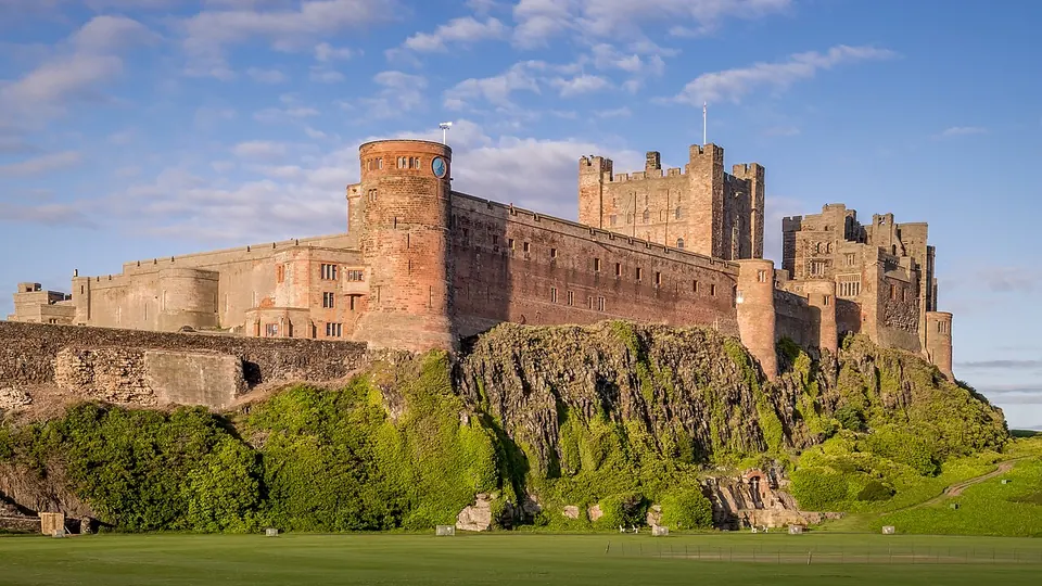 Northumberland and Bamburgh destination photo: Bamburgh Castle, beautiful day