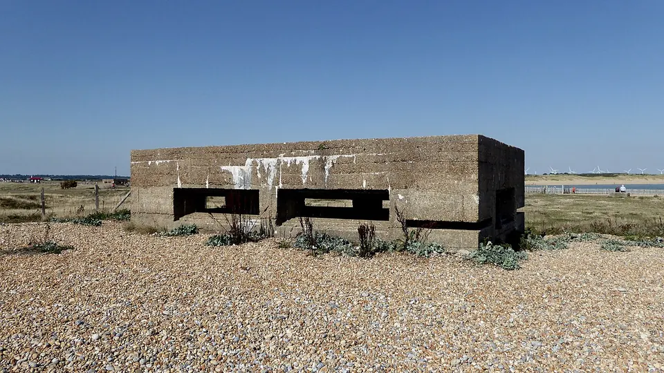 Rye destination photo: Pillbox on Rye Harbour Beach