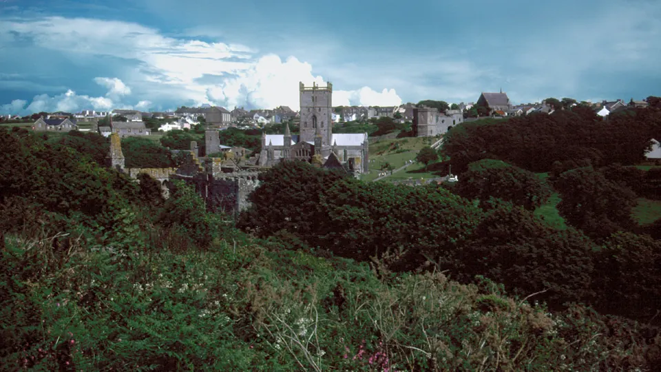 St Davids destination photo: St Davids village and Cathedral South Wales