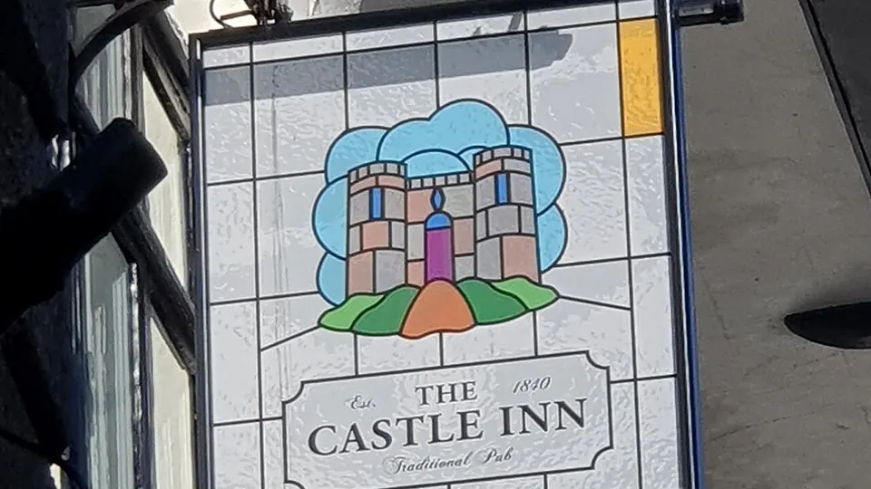 St Ives, Cornwall destination photo: Castle Inn pub sign, Fore Street, St Ives, Cornwall - March 2025