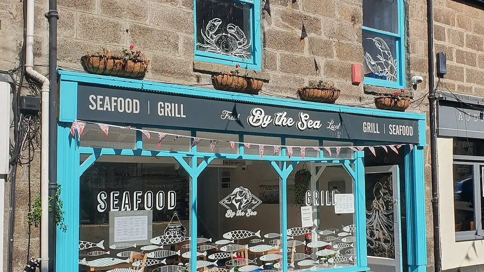 St Ives, Cornwall destination photo: By The Sea seafood restaurant, Tregenna Place, St Ives, Cornwall - June 2022